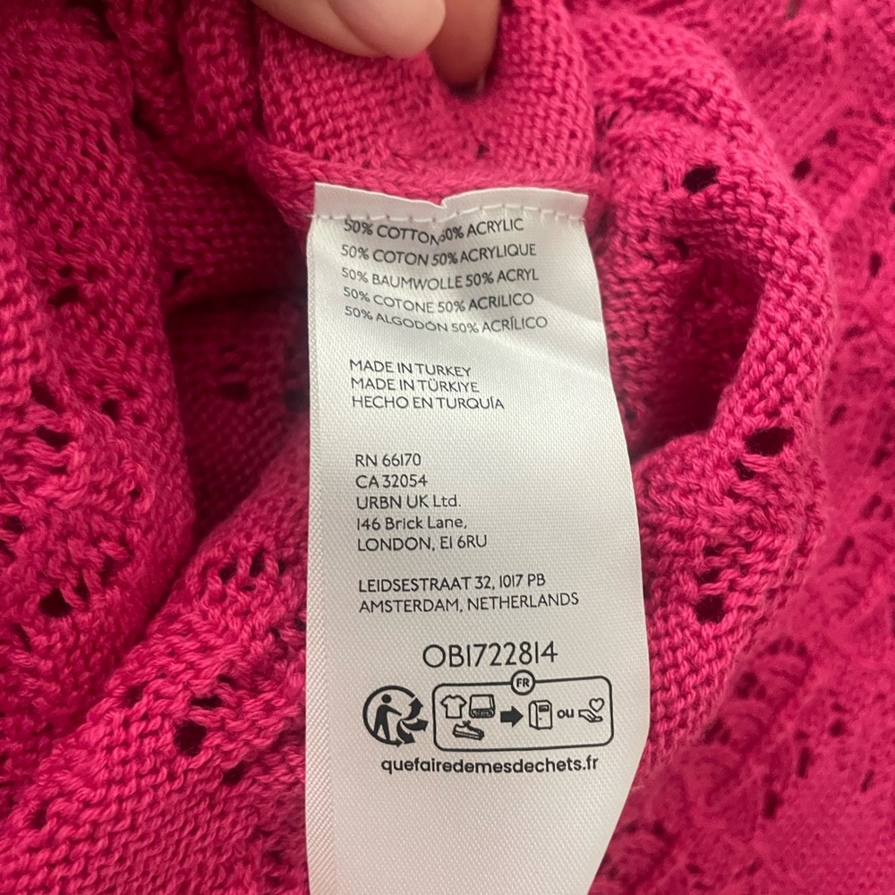 Anthropologie Pink Ruffled sweater top - Picture 5 of 9